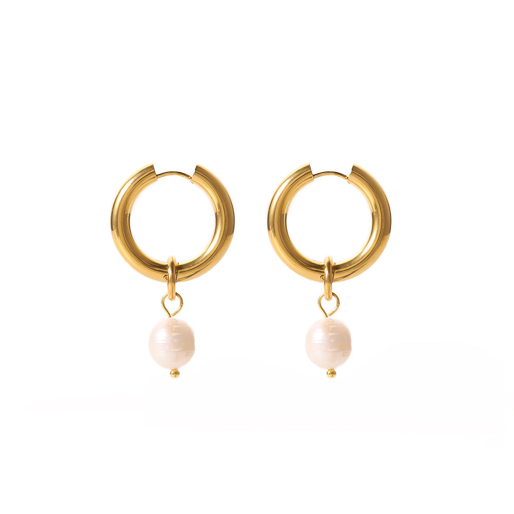 Damen Ohrhänger mit elegantem Perlenanhänger und modernem Design Shop Nory