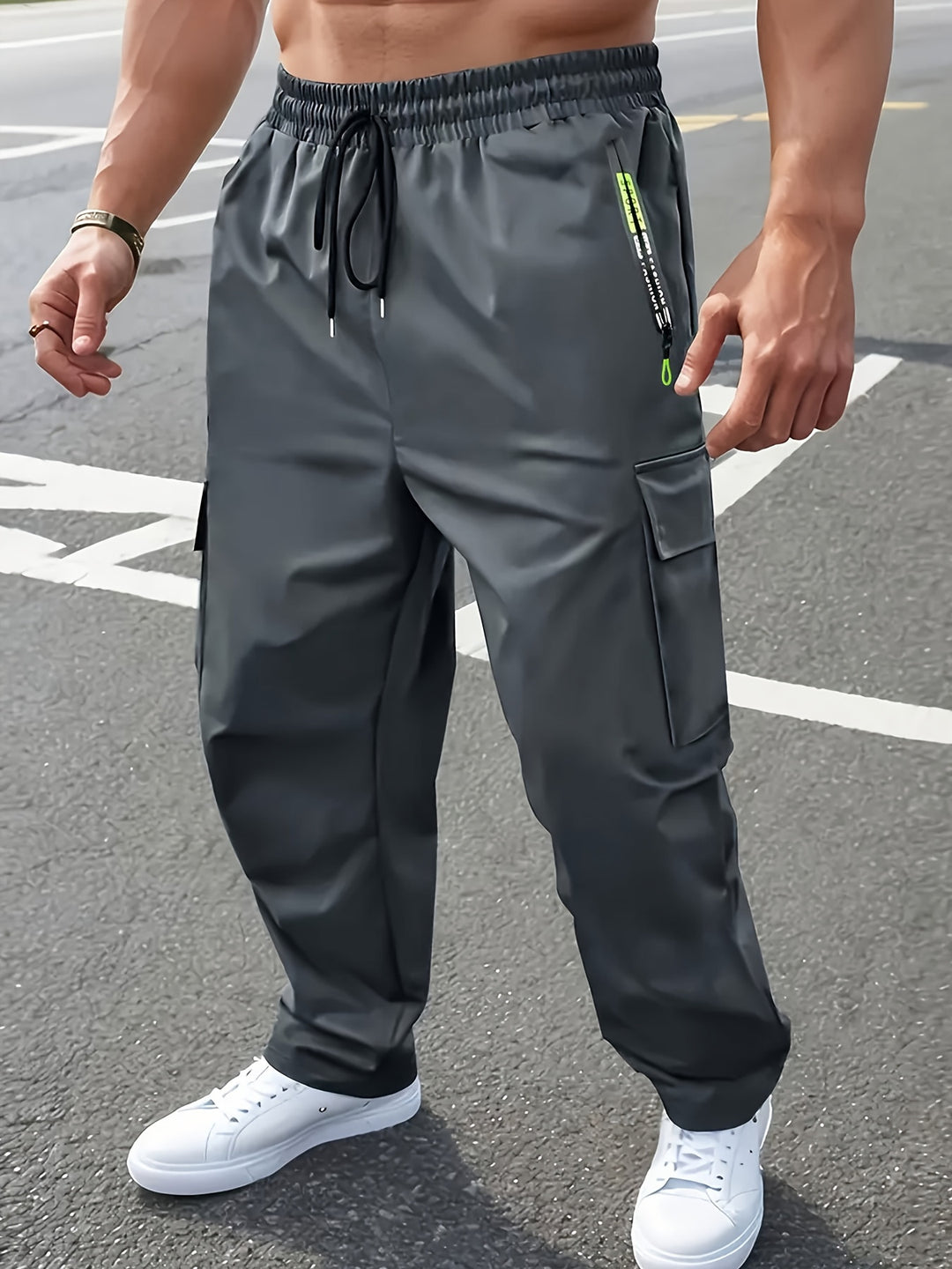 Herren Praktische Cargo-Hose mit verstellbarem Gummizug Shop Nory