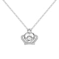 Damen Halskette mit funkelndem Kronenanhänger und Zirkonia Shop Nory