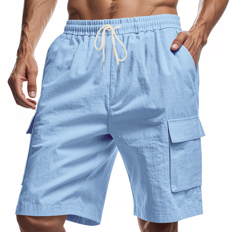 Herren nan technische Cargobermuda mit elastischem Tunnelzugbund, sichere Klappentaschen und schnelltrocknendem Funktionsmaterial