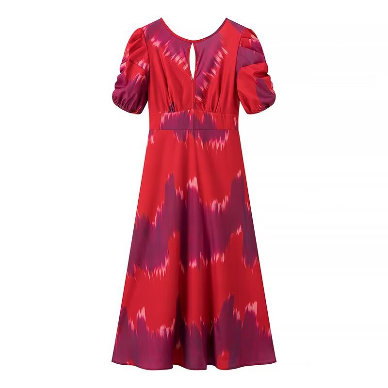 Damen Sommerkleid mit buntem Stickdesign und lockerem Schnitt