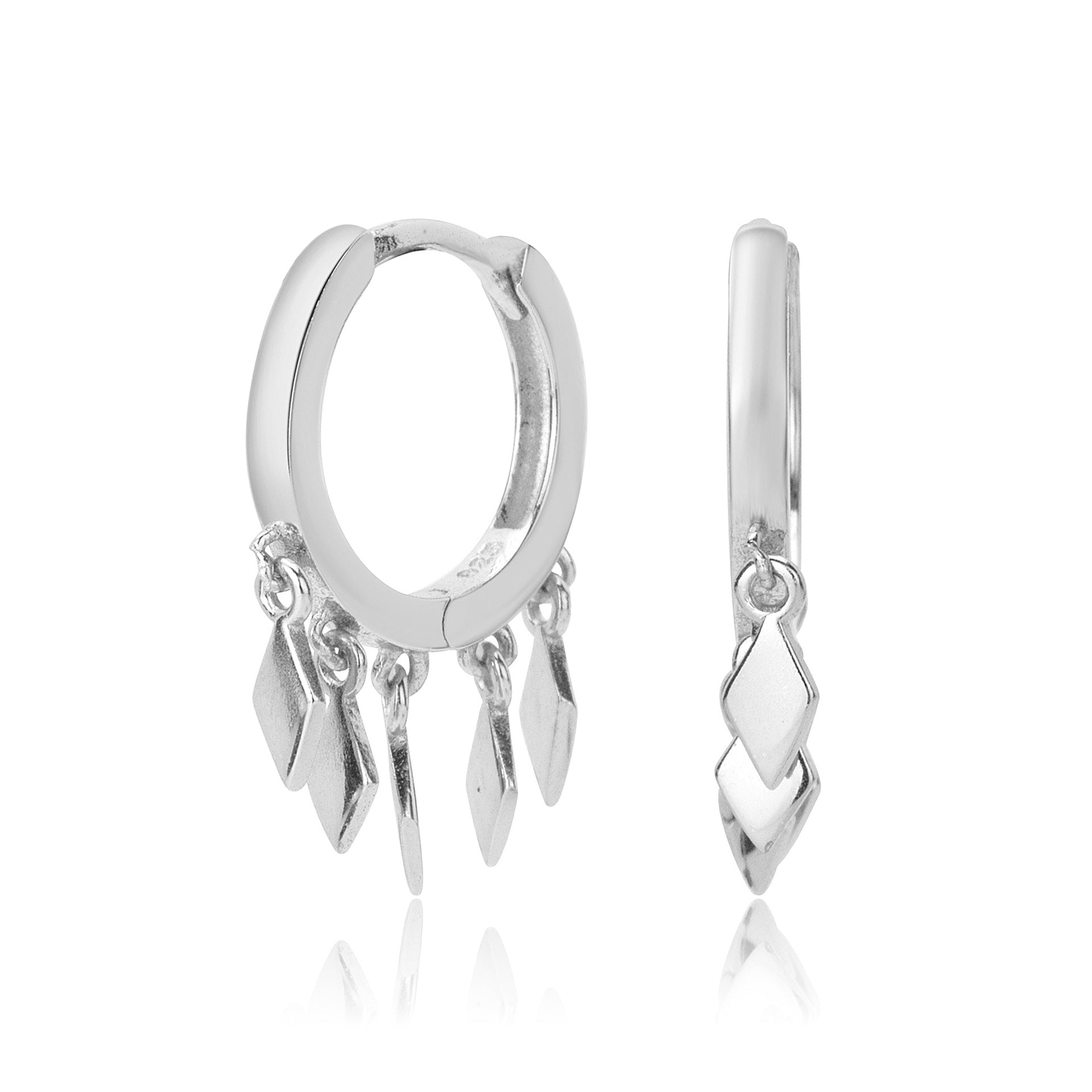 Damen Ohrhänger mit schickem Anhänger-Design aus hochwertigem 925 Sterling Silber Shop Nory