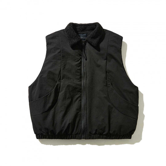Unisex Gepolsterte Steppweste mit Teddykragen, Reißverschluss und elastischem Saum Shop Nory