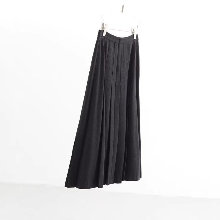 Damen Langer Plisseerock mit hohem Bund Shop Nory