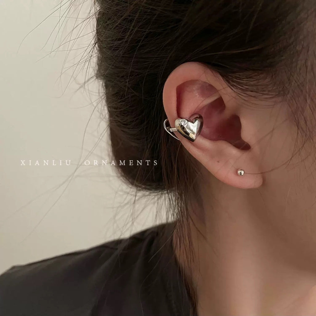 Damen Ohrstecker aus hochwertigem Edelstahl im Herzdesign Shop Nory