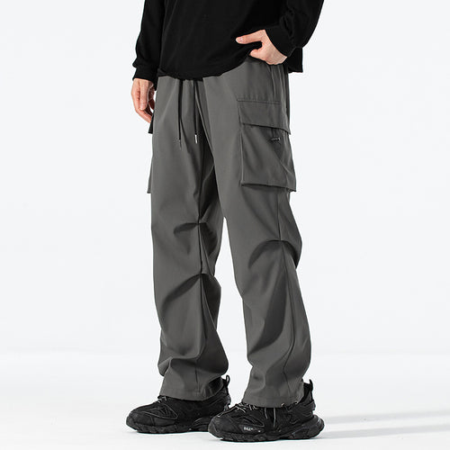 Herren Locker geschnittene Cargo-Utility-Hose mit Kordelzugbund und Mehrfachtaschen Shop Nory