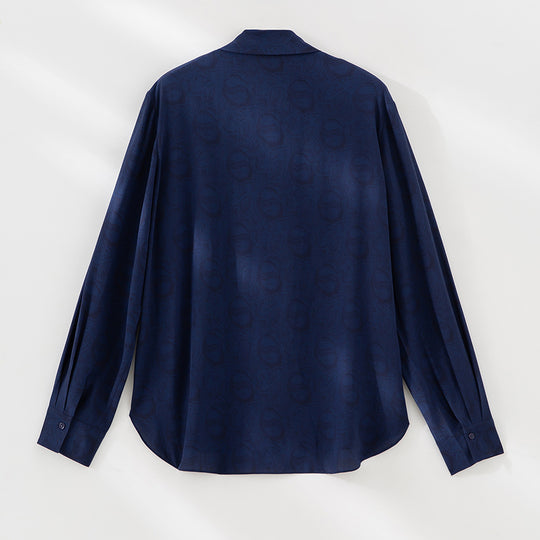 Damen Bluse mit Schleifenkragen und dezenter Jacquardstruktur Shop Nory