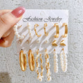 Damen Ohrringe Set mit elegantem Perlendesign und goldenen Akzenten Shop Nory