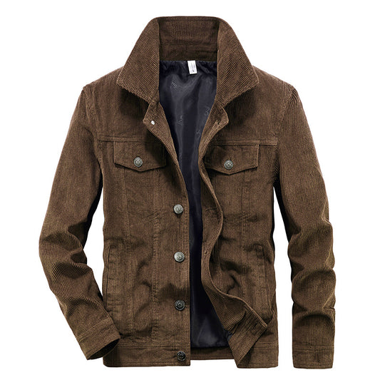 Herren Cordjacke aus Feincord mit Hemdkragen, Brustklappen und gesteppter Innenfütterung Shop Nory