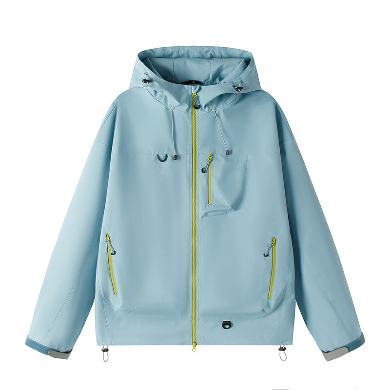 Herren Leichte Tech-Softshelljacke mit Kapuze, verstellbarem Saum und Kontrast-Reißverschlüssen Shop Nory
