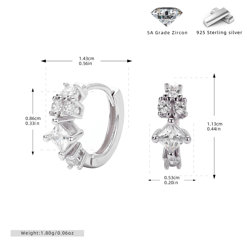 Damen Elegante Ohrringe mit funkelnden Zirkonia und hochwertigem 925 Sterling Silber Shop Nory