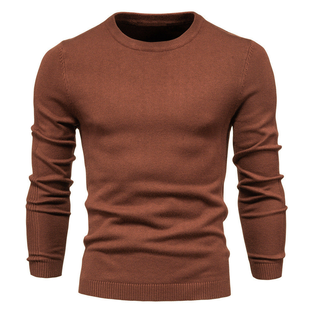 Herren Rundhals Pullover aus hochwertiger Baumwolle