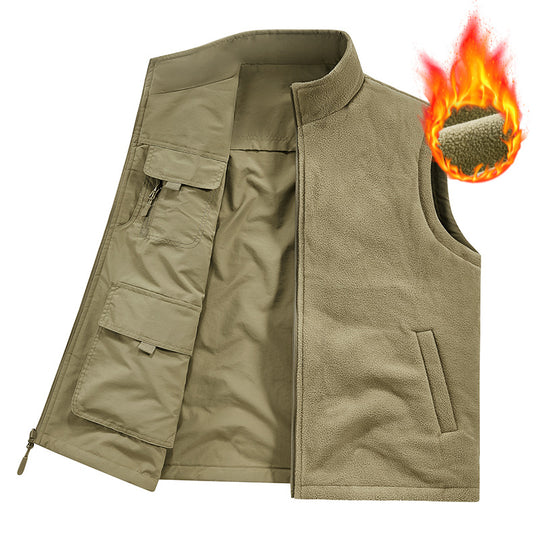 Herren Thermo-Utility-Weste mit Fleece-Innenfutter, winddichtem Shell und Multifunktionstaschen Shop Nory