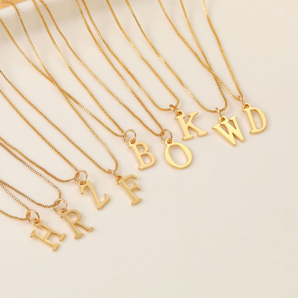 Damen Halskette mit individuellem Initial-Anhängerwunsch Shop Nory