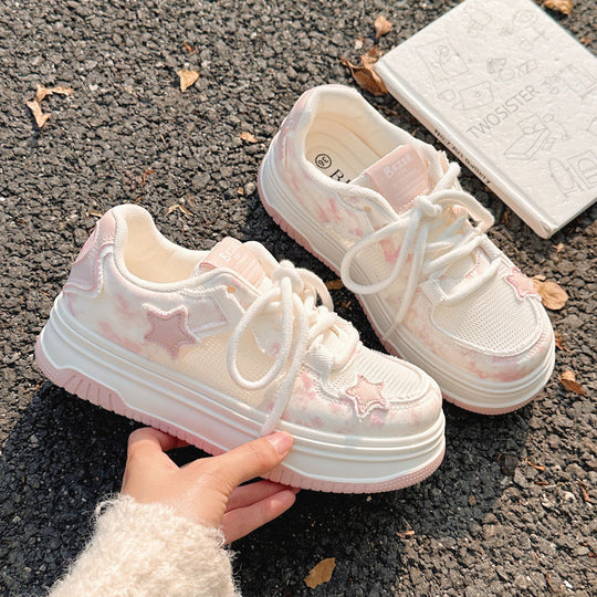 Damen Volumen‑Sneaker mit dekorativen Sterneinsätzen, Multi‑Layer‑Plateau und atmungsaktiver Mesh‑Konstruktion Shop Nory