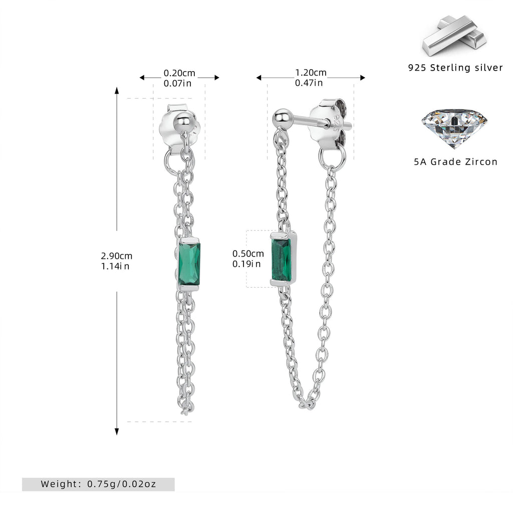 Damen Ohrringe mit luxuriösen Zirkonanhängern aus 925 Sterling Silber Shop Nory