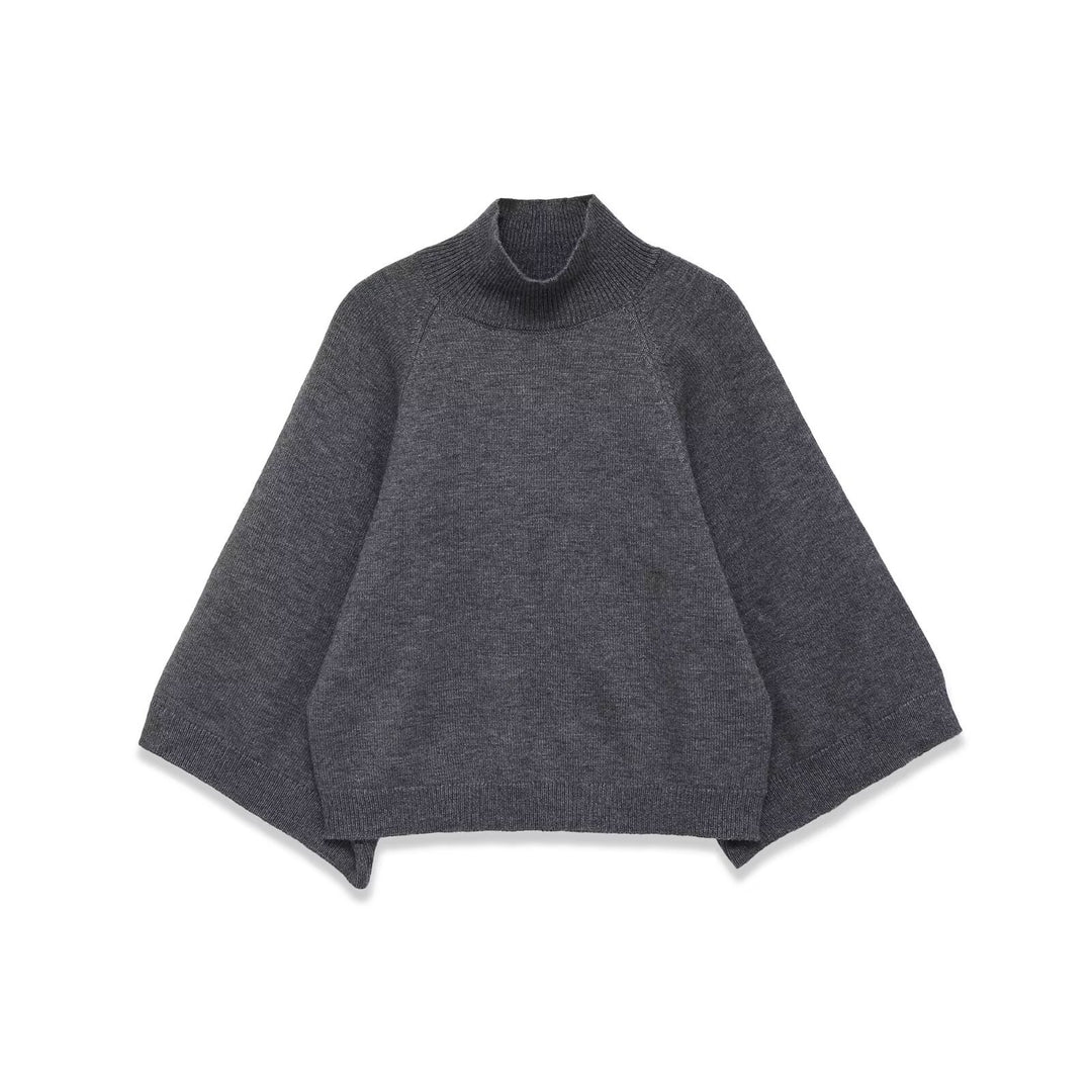 Damen Oversize Strickponcho mit Rollkragen und Raglanärmeln Shop Nory