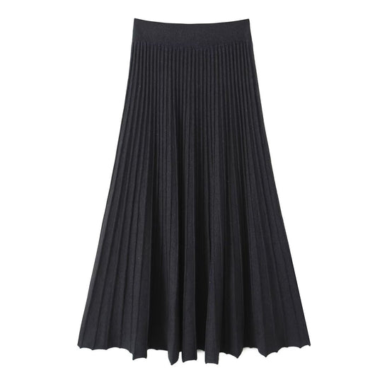 Damen Plissierter Maxi-Rock mit hohem Stretchbund Shop Nory