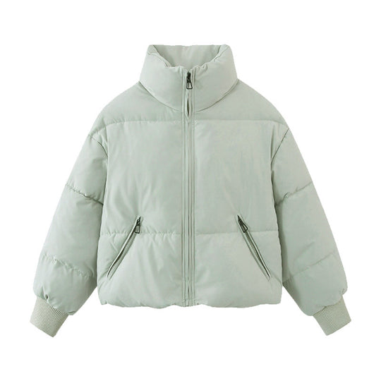 Damen Kurzer Stepp‑Puffer mit hohem Stehkragen und gerippten Bündchen Shop Nory