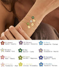 Damen Armband mit bunten Edelstein-Anhängern und personalisierbarem Design Shop Nory
