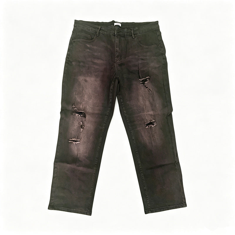 Herren Zerrissene Slim-Fit Jeans Shop Nory