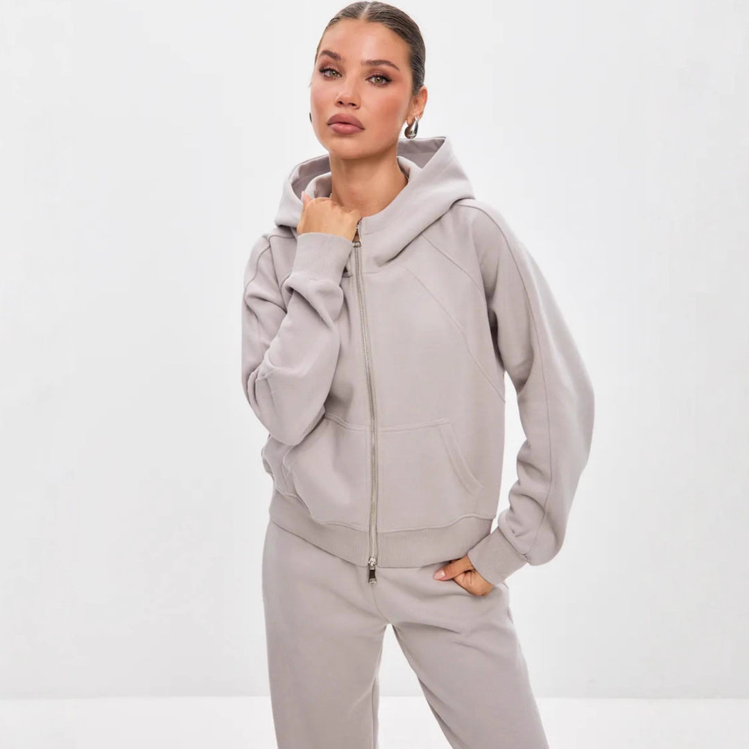 Damen Sportliches Fleece-Jogging-Set Shop Nory