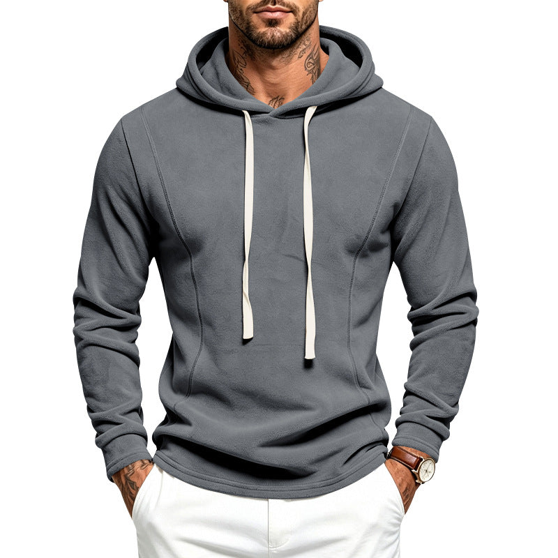 Herren Flauschiger Kapuzenpullover aus Teddy‑Fleece mit Tunnelzugsaum Shop Nory