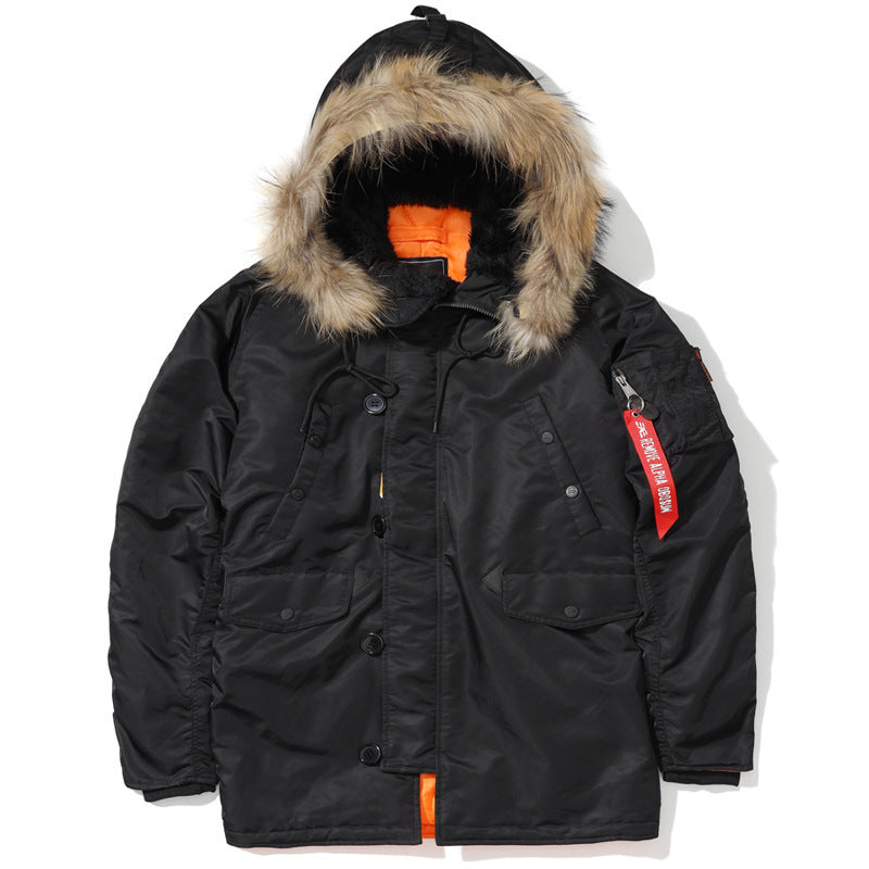 Herren Expedition-Parka mit abnehmbarer Kunstfellkapuze, thermischer Wattierung und Ärmel-Organizer Shop Nory