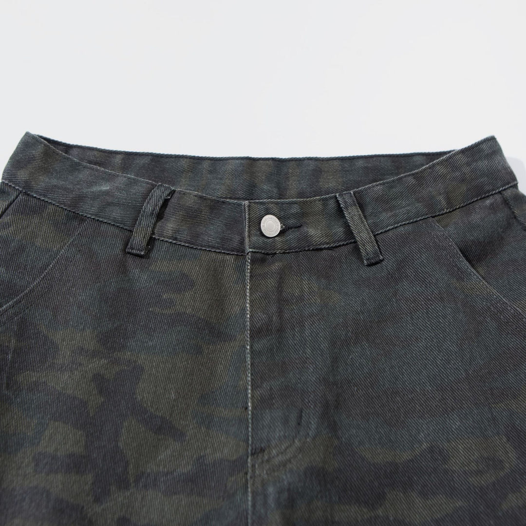 Damen Hochgeschnittene Cropped-Cargo-Hose im Utility‑Stil mit großen Klappentaschen Shop Nory