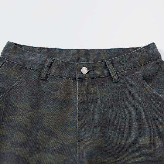 Damen Hochgeschnittene Cropped-Cargo-Hose im Utility‑Stil mit großen Klappentaschen Shop Nory