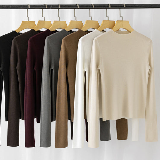Damen Feinstrick-Pullover mit kurzem Stehkragen und schmaler Silhouette Shop Nory
