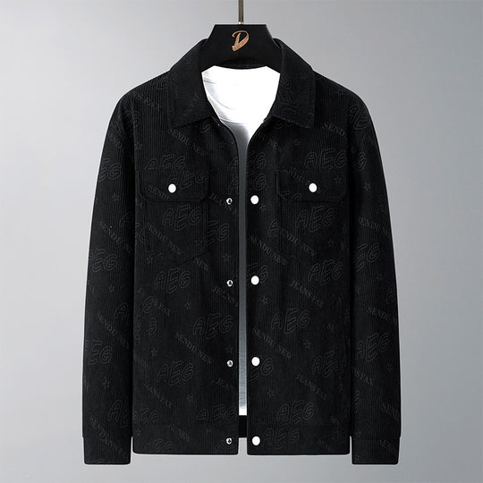 Herren Lässige Cordjacke mit praktischem Druck Shop Nory