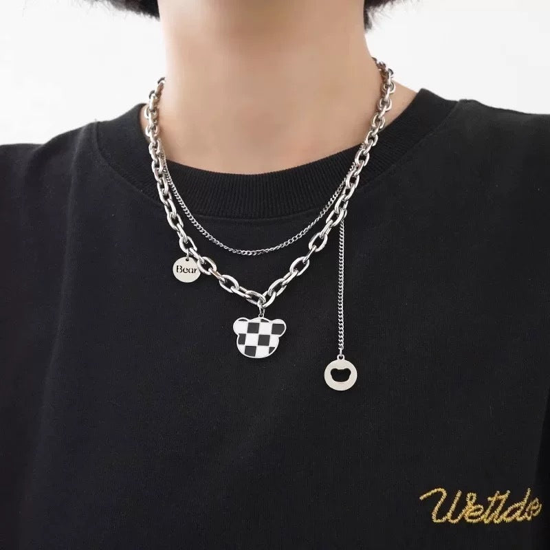 Damen mehrschichtige Kette mit einzigartigem Charme und kreativen Anhängern Shop Nory