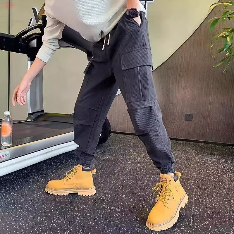 Herren Cargo-Jogginghose aus Cordoptik mit Mehrfach‑Taschen und elastischem Saum Shop Nory