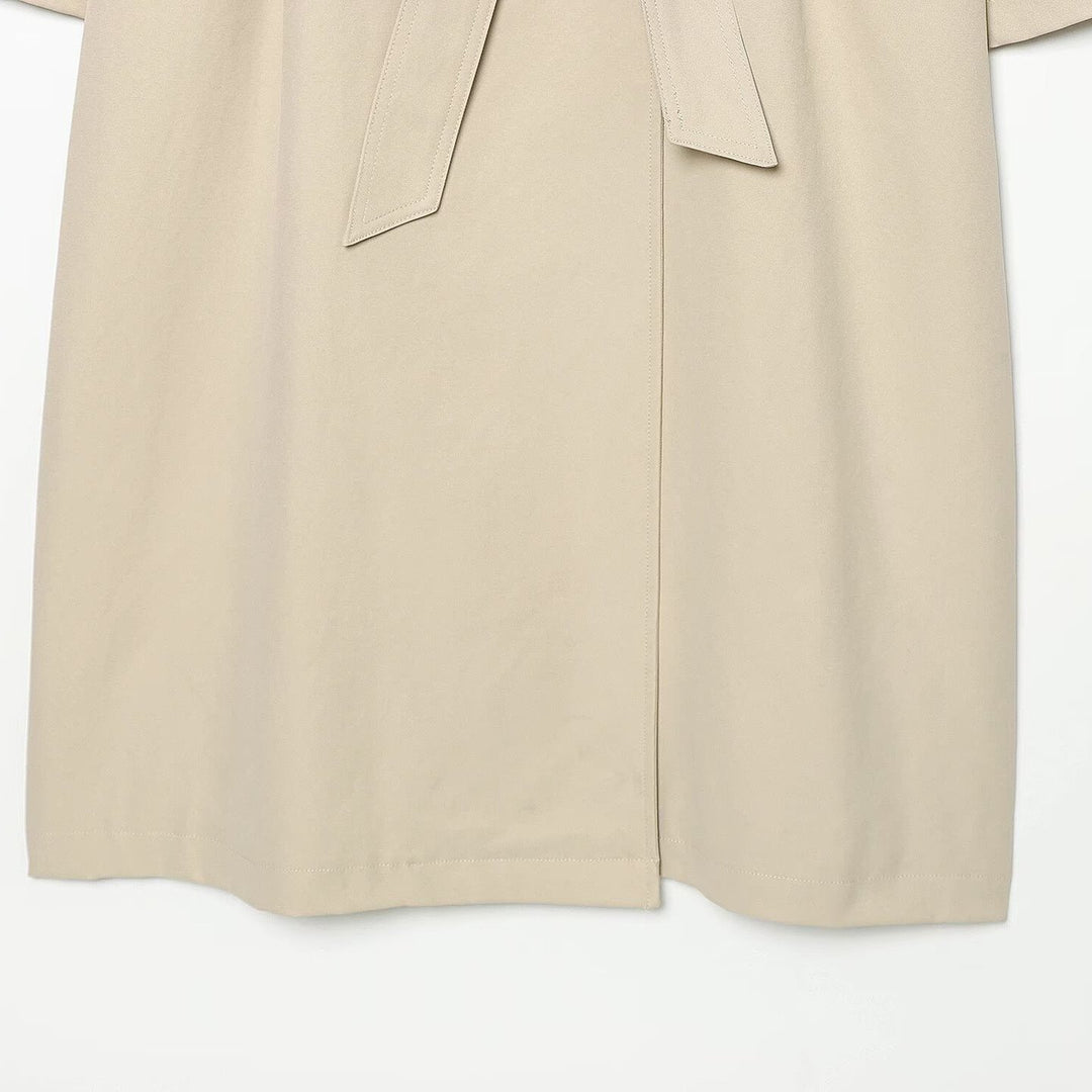 Damen Weitgeschnittener Trenchcoat mit Funnelkragen, asymmetrischer Knopfleiste und Bindegürtel Shop Nory