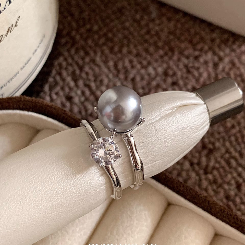 Damenring mit elegantem Perlen-Design Shop Nory