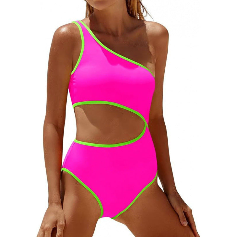 Damen Einseitiger Cut-Out Badeanzug mit attraktivem Design