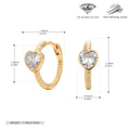 Damen Creolen mit herzförmigen Zirkon-Anhängern aus 925 Sterling Silber Shop Nory