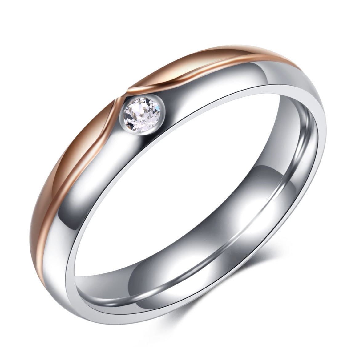 Herren Ring mit elegantem Sicherheitsschloss und funkelndem Kristalleinsatz Shop Nory
