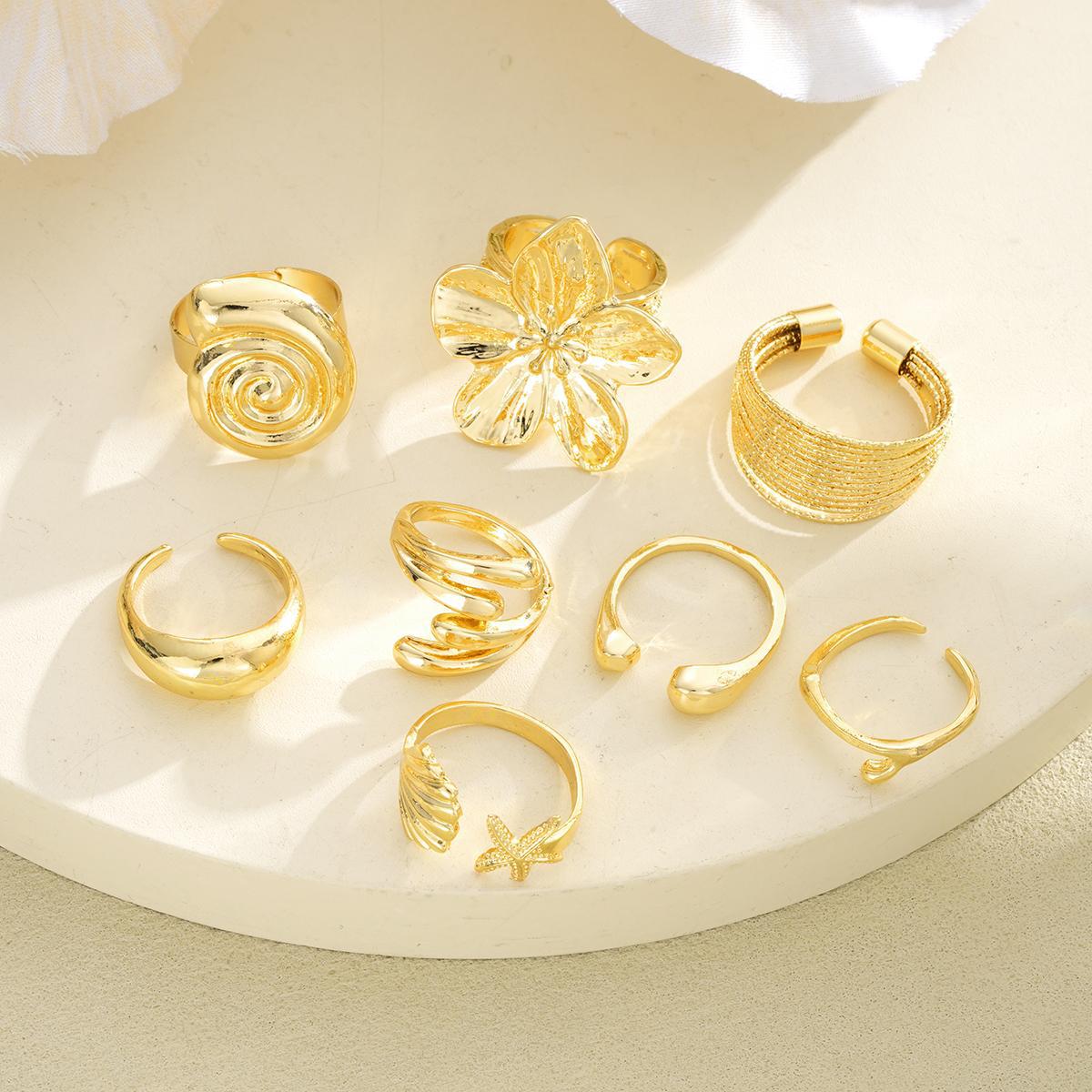 Damen Ring-Set mit kreativen und floralen Designs Shop Nory