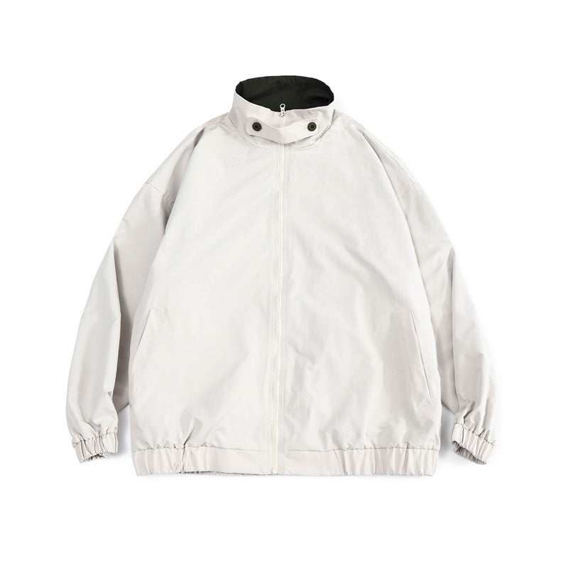 Herren Weit geschnittene leichte Windjacke mit hohem Stehkragen und elastischem Saum Shop Nory