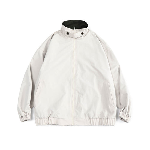 Herren Weit geschnittene leichte Windjacke mit hohem Stehkragen und elastischem Saum Shop Nory