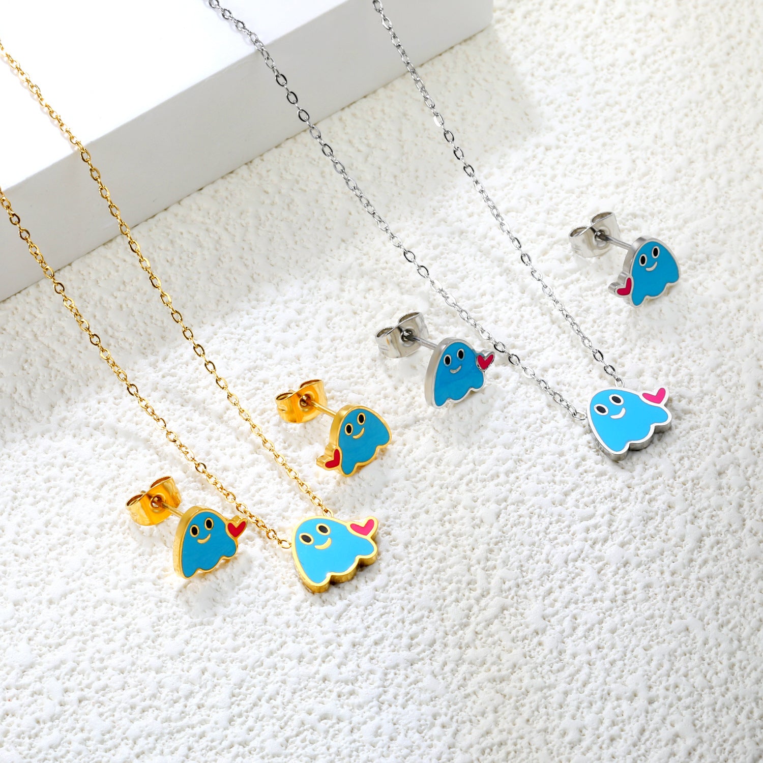 Damen Schmuckset mit Eiscreme-Anhängern Shop Nory