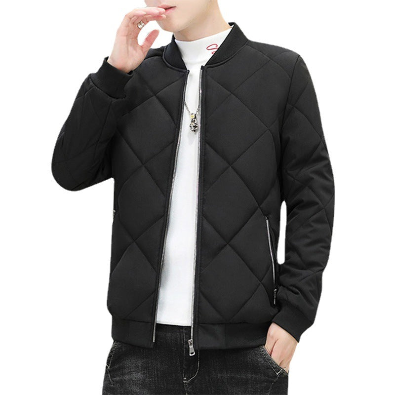 Herren ultraleichte gesteppte Bomberjacke mit Diamantsteppungen, Reißverschluss und geripptem Abschluss Shop Nory