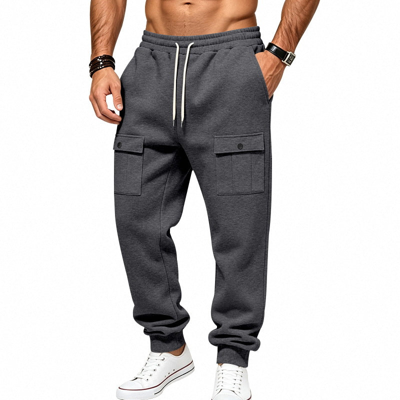 Herren Cargo-Jogginghose mit elastischem Bund und aufgesetzten Klappentaschen Shop Nory