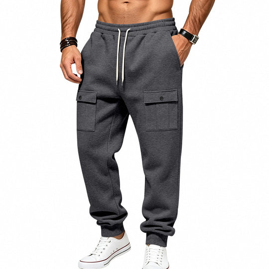 Herren Cargo-Jogginghose mit elastischem Bund und aufgesetzten Klappentaschen Shop Nory