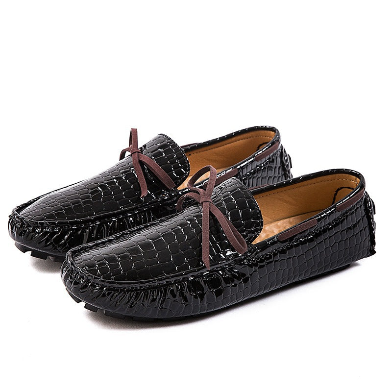 Damen lackierte Mokassin-Fahrerhalbschuhe mit Krokoprägung, weichem Lederfutter und profilierter Noppenlaufsohle Shop Nory