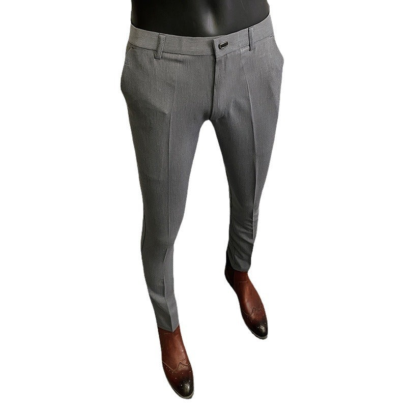 Herren taillierte Chino-Anzughose mit Bügelfalte, Stretchkomfort und verdecktem Hakenverschluss Shop Nory