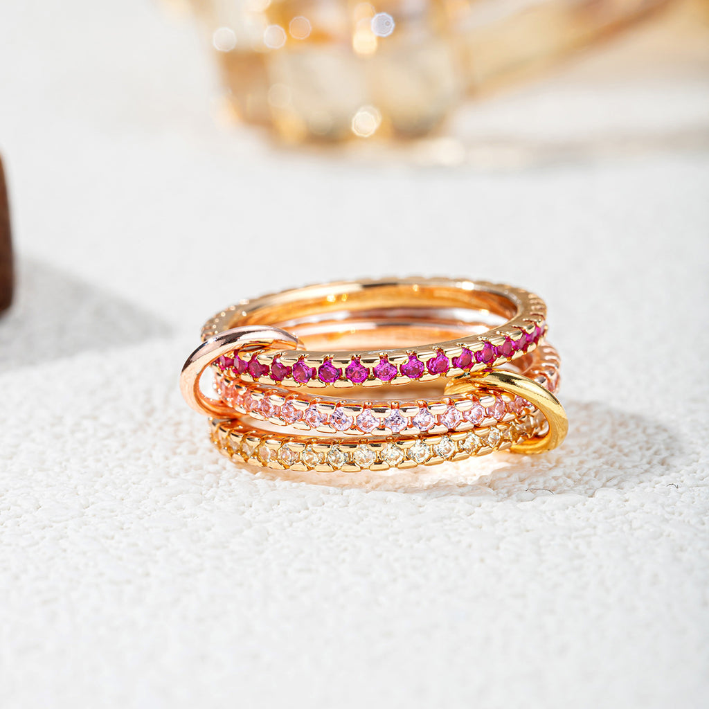 Damen Schmuckset aus funkelnden Ringbanden Shop Nory