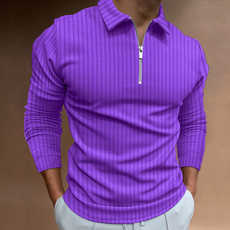 Herren modischer Poloshirt mit Reißverschluss